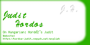 judit hordos business card